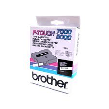 Brother TX211 6mm      - 0.2" Black on white P-Touch tape.